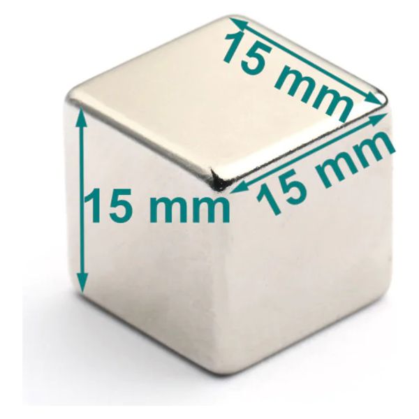 Неодимовый магнит-куб 15×15×15 мм
